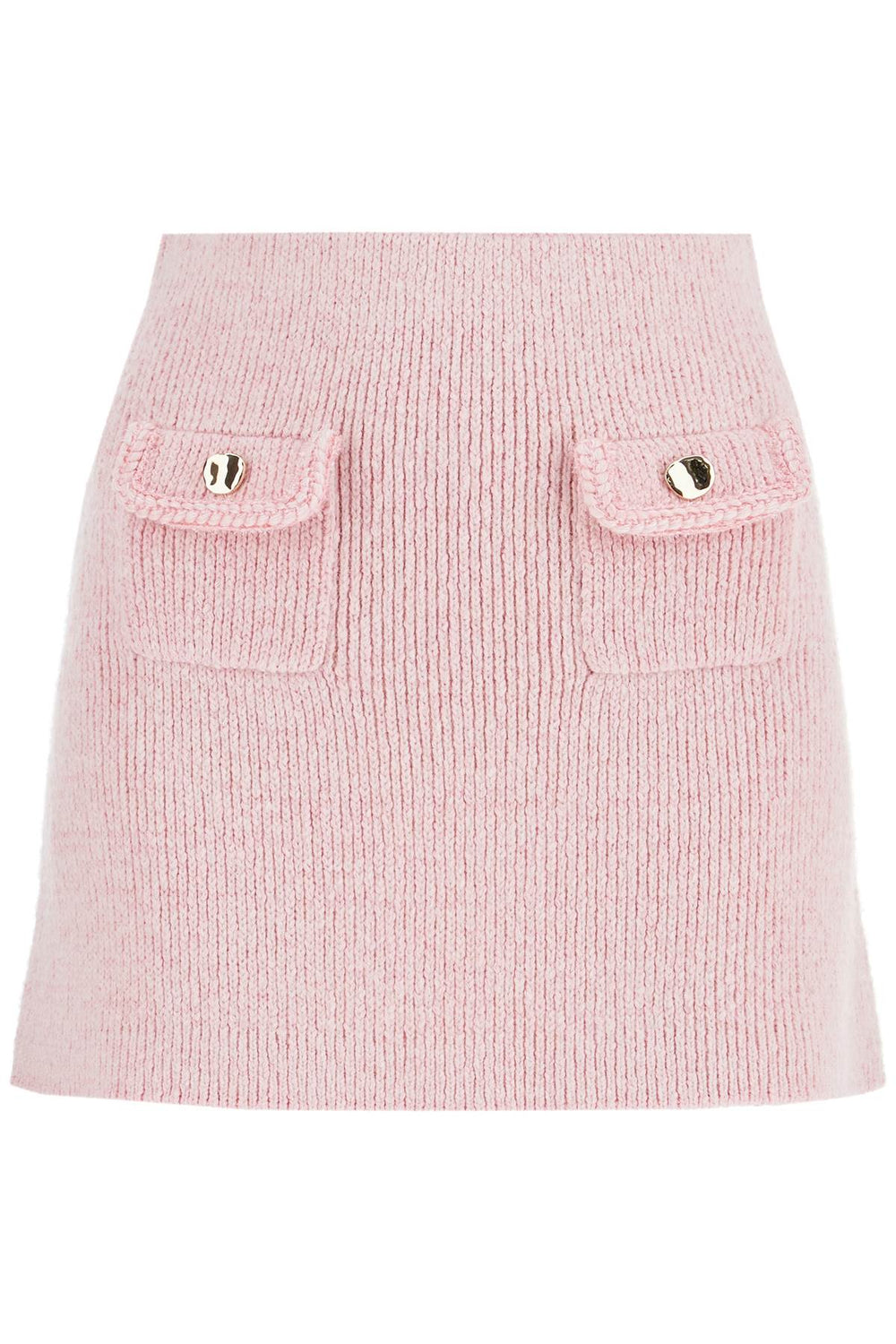 Self-Portrait Wool Blend Mini Skirt