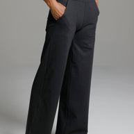 KiraGrace HIGH WAIST WIDE LEG PANT: CHARCOAL GREY