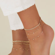 Zoe Lev 14k Gold Drop Bezel Anklet