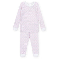 Ava Girls' Pajama Pant Set - School Plaid Pink
