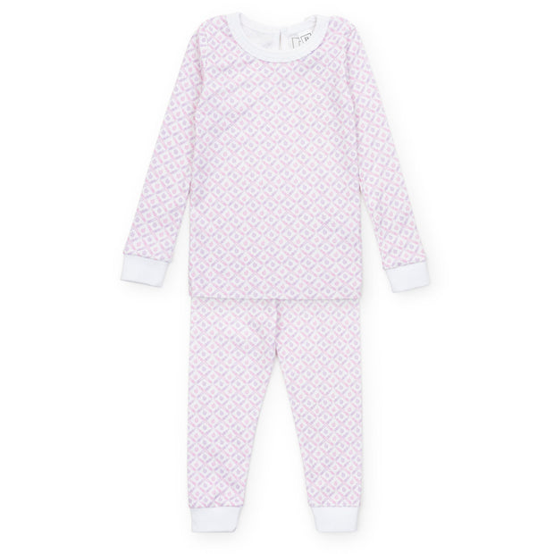 Ava Girls' Pajama Pant Set - School Plaid Pink