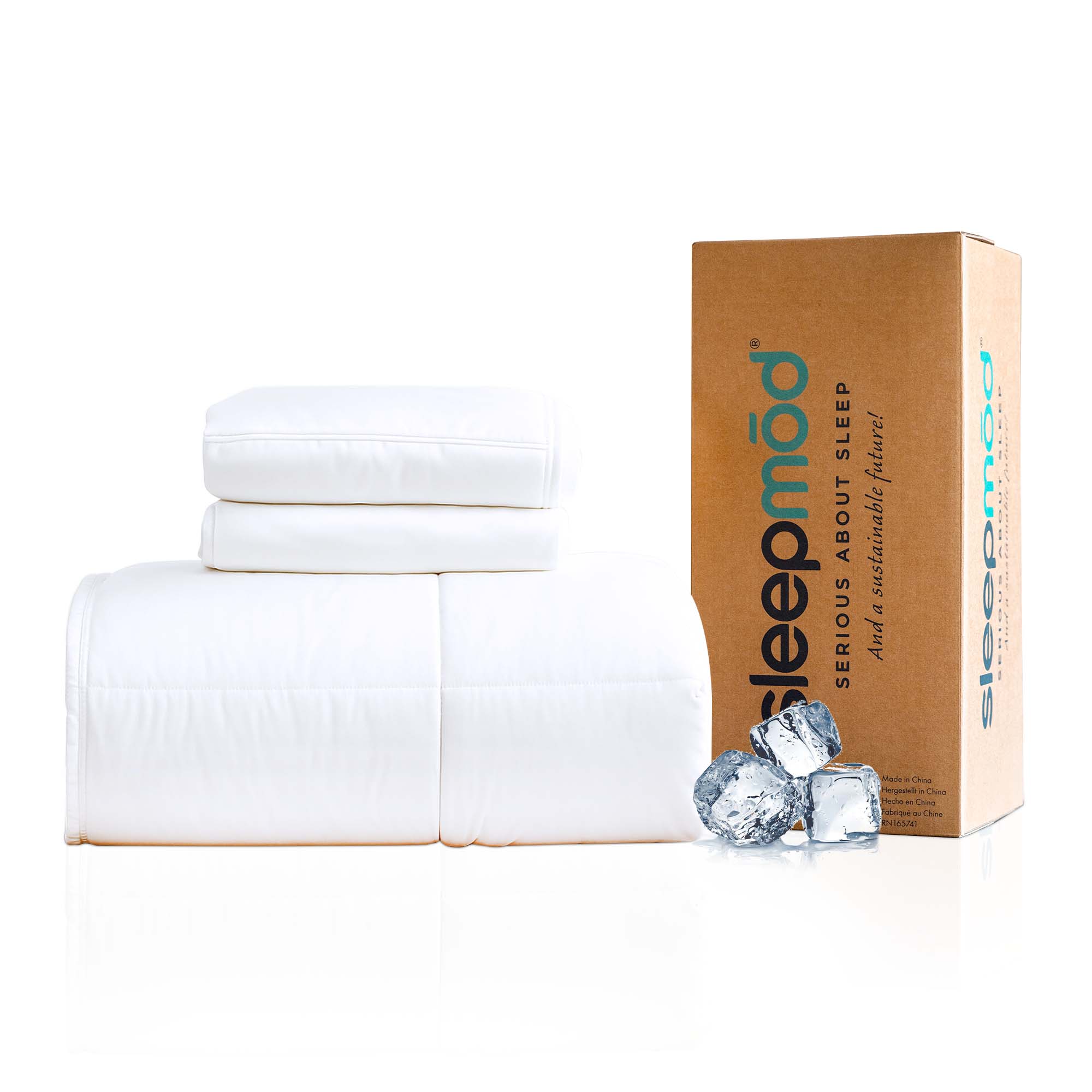 Ecobrands Cooling Comforter Set – Temperature-Regulating Eucalyptus Silk Comforter & Pillow Shams