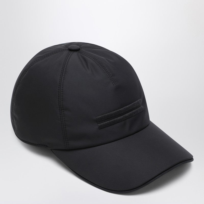 ZEGNA Black Technical Fabric Baseball Cap