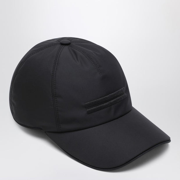ZEGNA Black Technical Fabric Baseball Cap