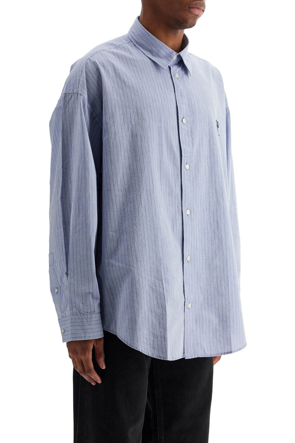 Acne Studios Blue Striped Cotton Shirt