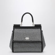 Dolce & Gabbana Dolce&Gabbana Black Sicily Medium Handbag With Crystals