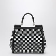 Dolce & Gabbana Dolce&Gabbana Black Sicily Medium Handbag With Crystals