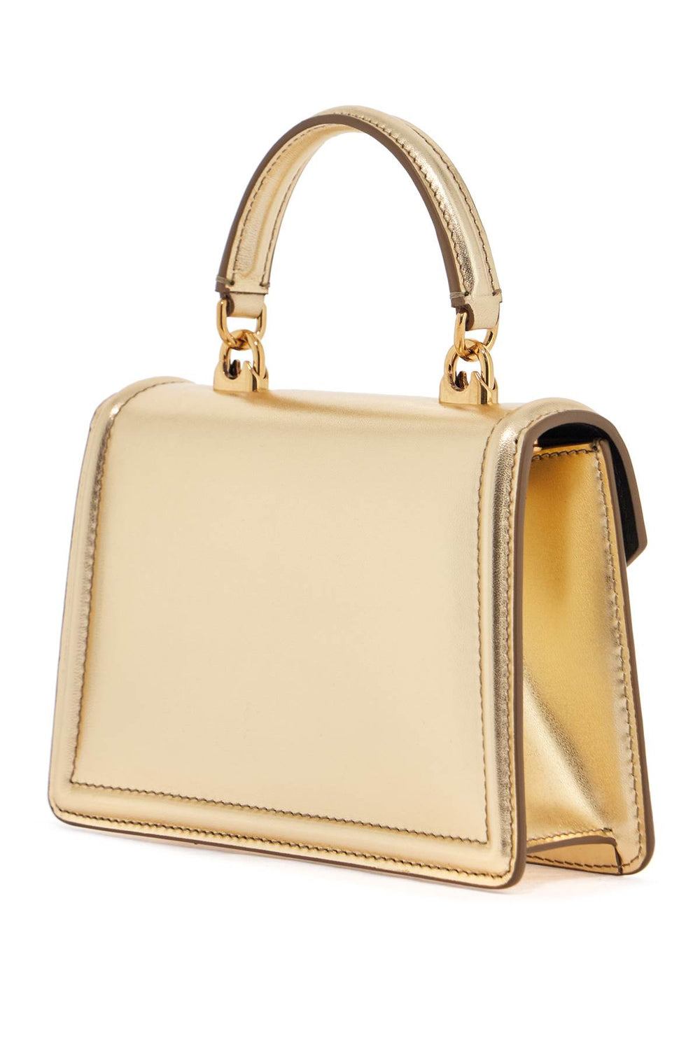 Dolce & Gabbana Gold Nappa Devotion Top Handle Bag