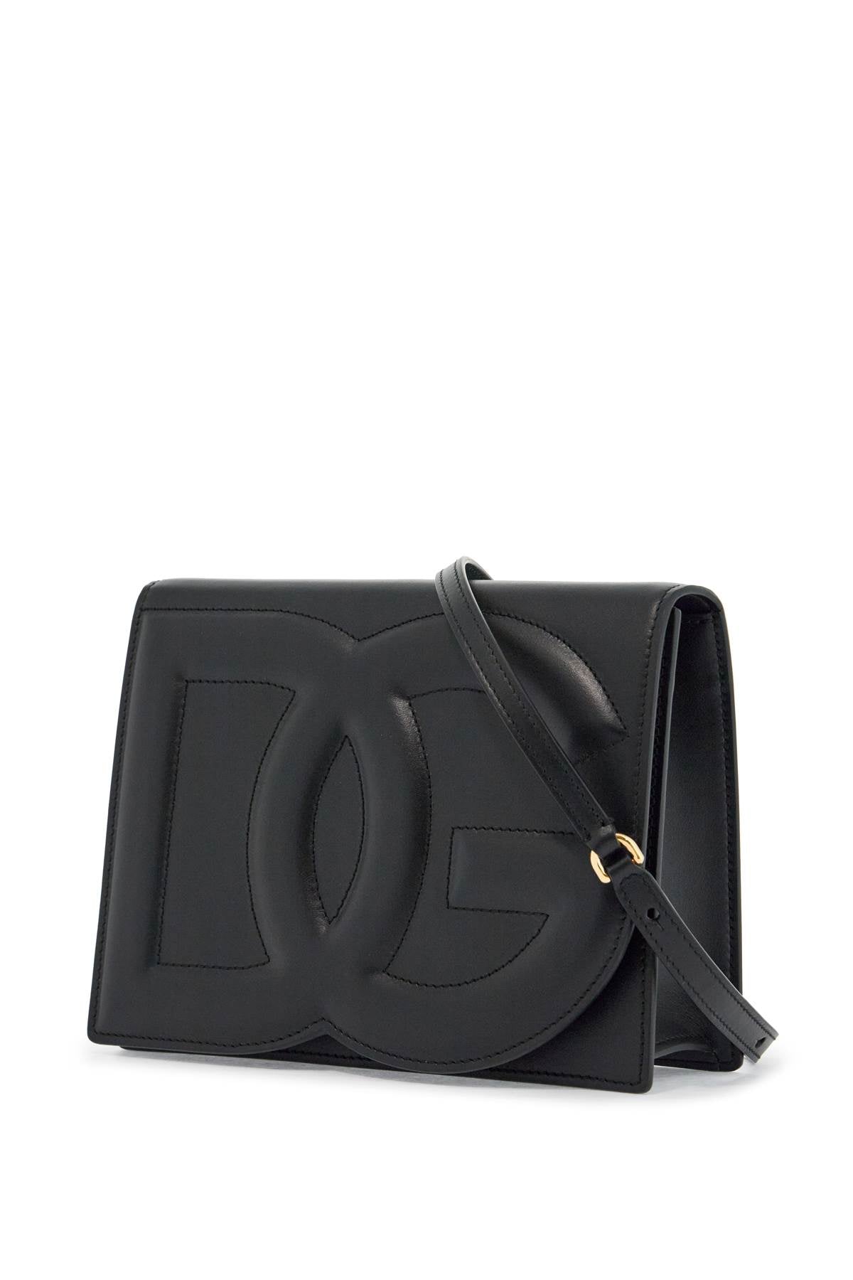 Dolce & Gabbana DG Logo Black Calfskin Shoulder Bag