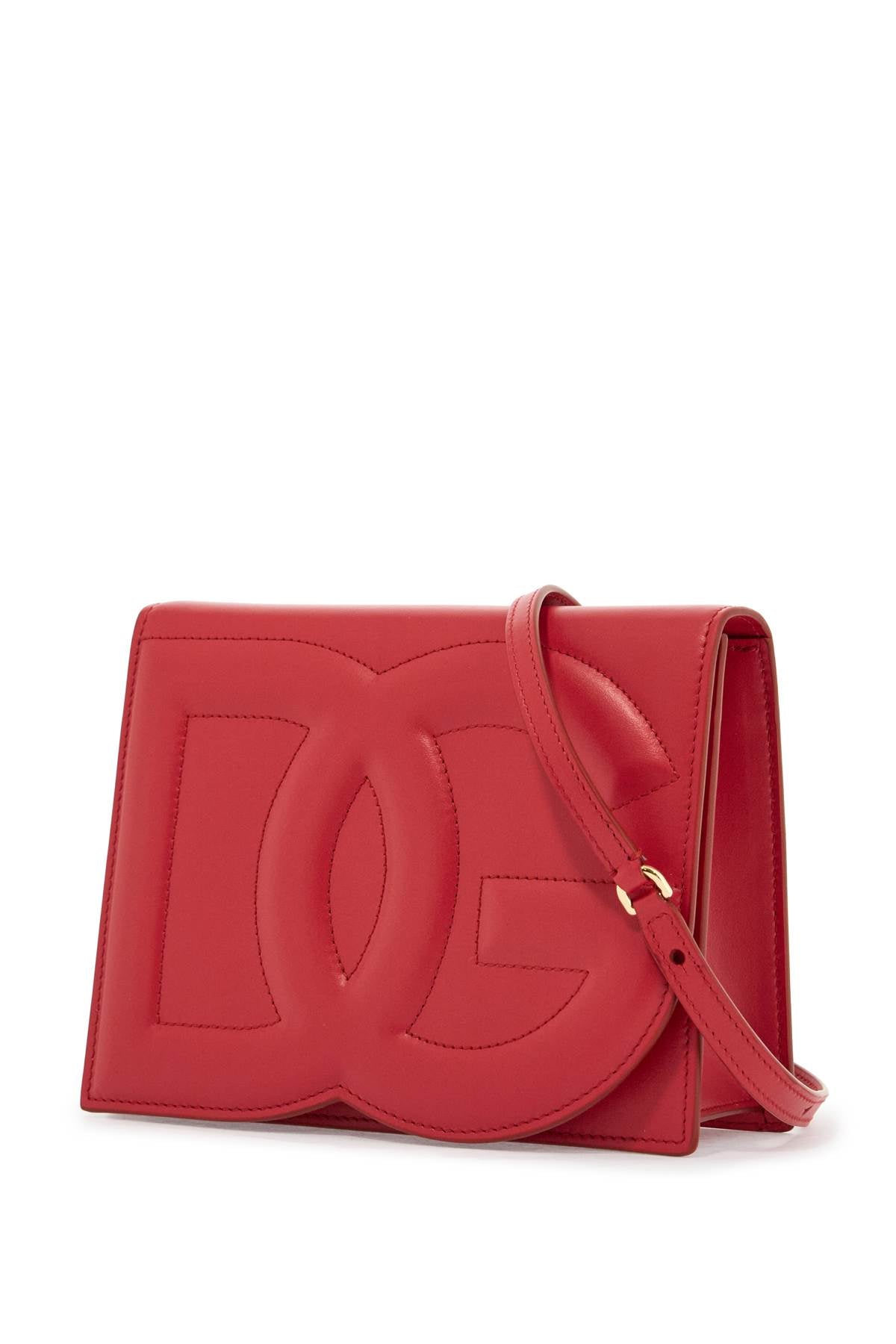 Dolce & Gabbana DG Logo Red Calfskin Shoulder Bag