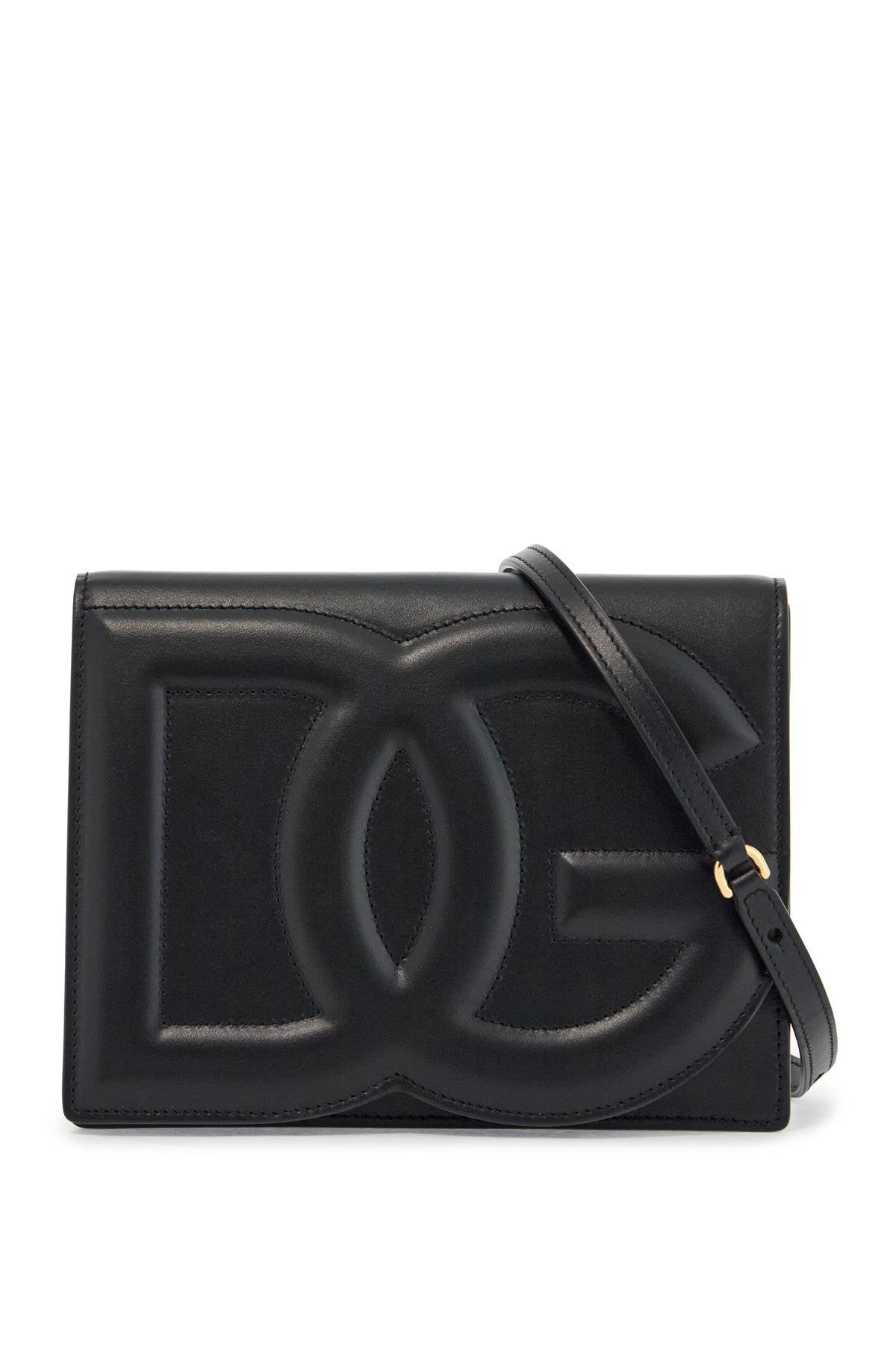 Dolce & Gabbana DG Logo Black Calfskin Shoulder Bag