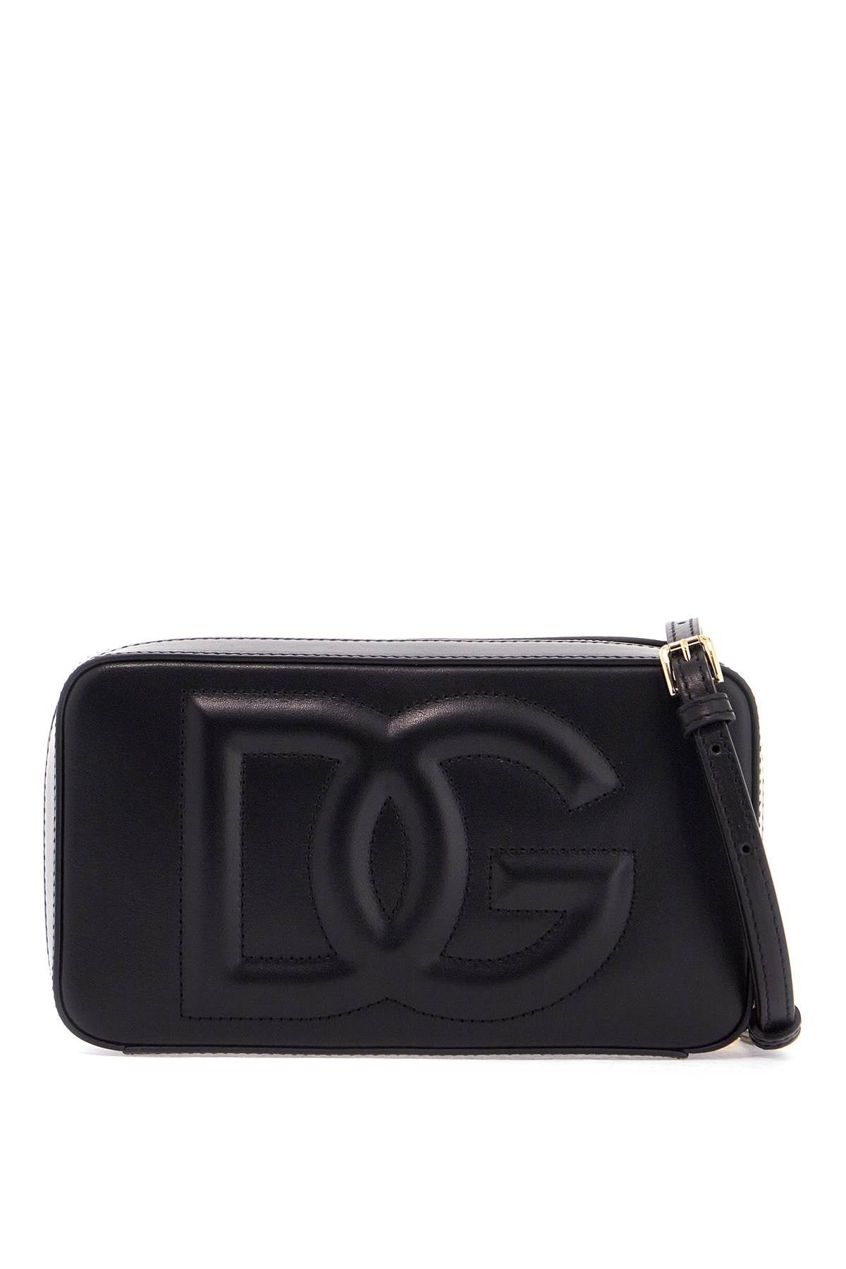 Dolce & Gabbana DG Logo Black Calfskin Shoulder Bag