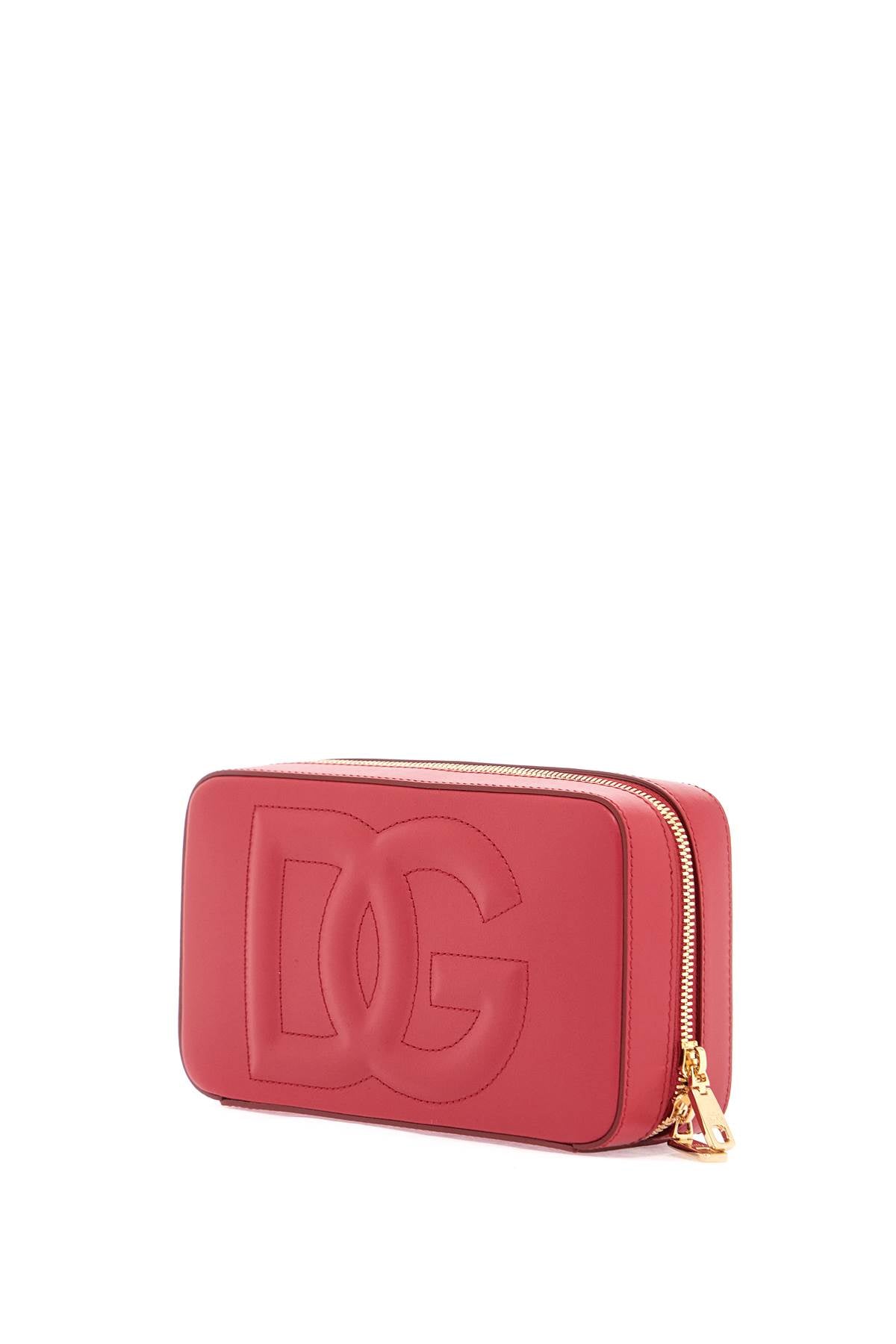 Dolce & Gabbana DG Logo Red Calfskin Shoulder Bag