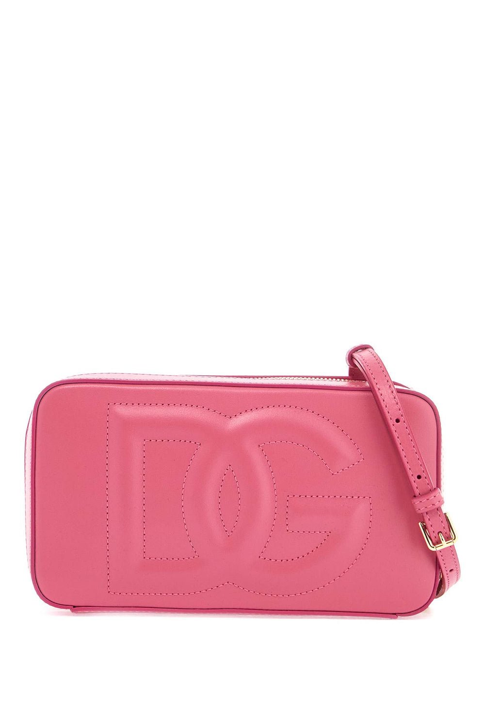 Dolce & Gabbana DG Logo Pink Calfskin Shoulder Bag