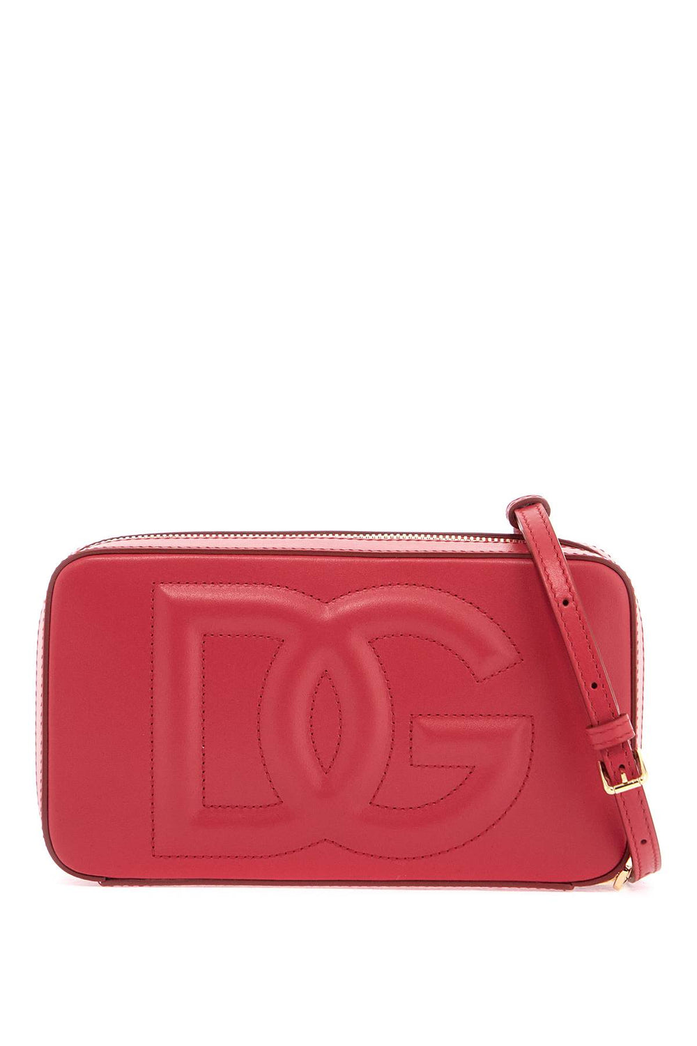 Dolce & Gabbana DG Logo Red Calfskin Shoulder Bag