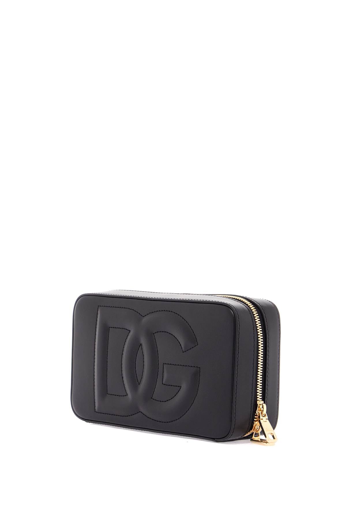 Dolce & Gabbana DG Logo Black Calfskin Shoulder Bag