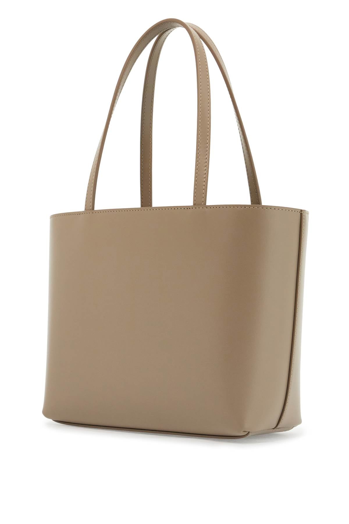 Dolce & Gabbana DG Logo Taupe Structured Shopping Bag