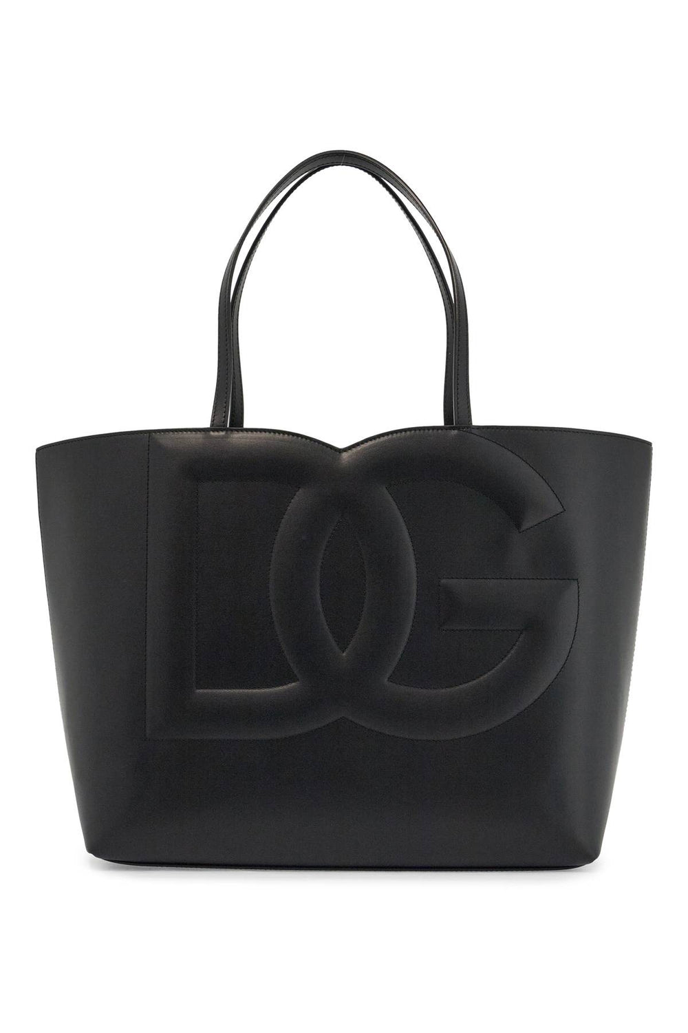 Dolce & Gabbana DG Logo Black Calfskin Shopping Bag