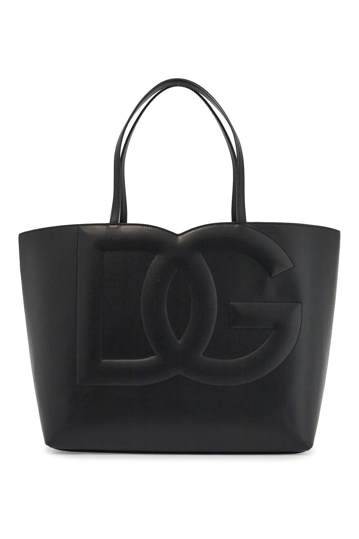 Dolce & Gabbana DG Logo Black Calfskin Shopping Bag