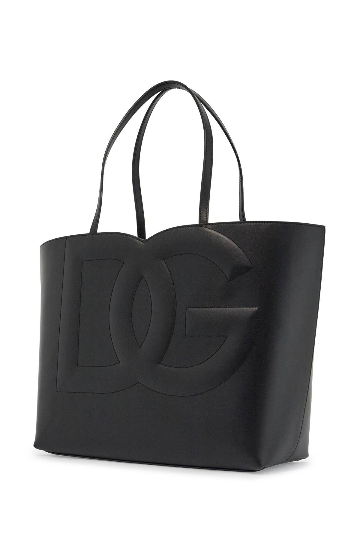 Dolce & Gabbana DG Logo Black Calfskin Shopping Bag