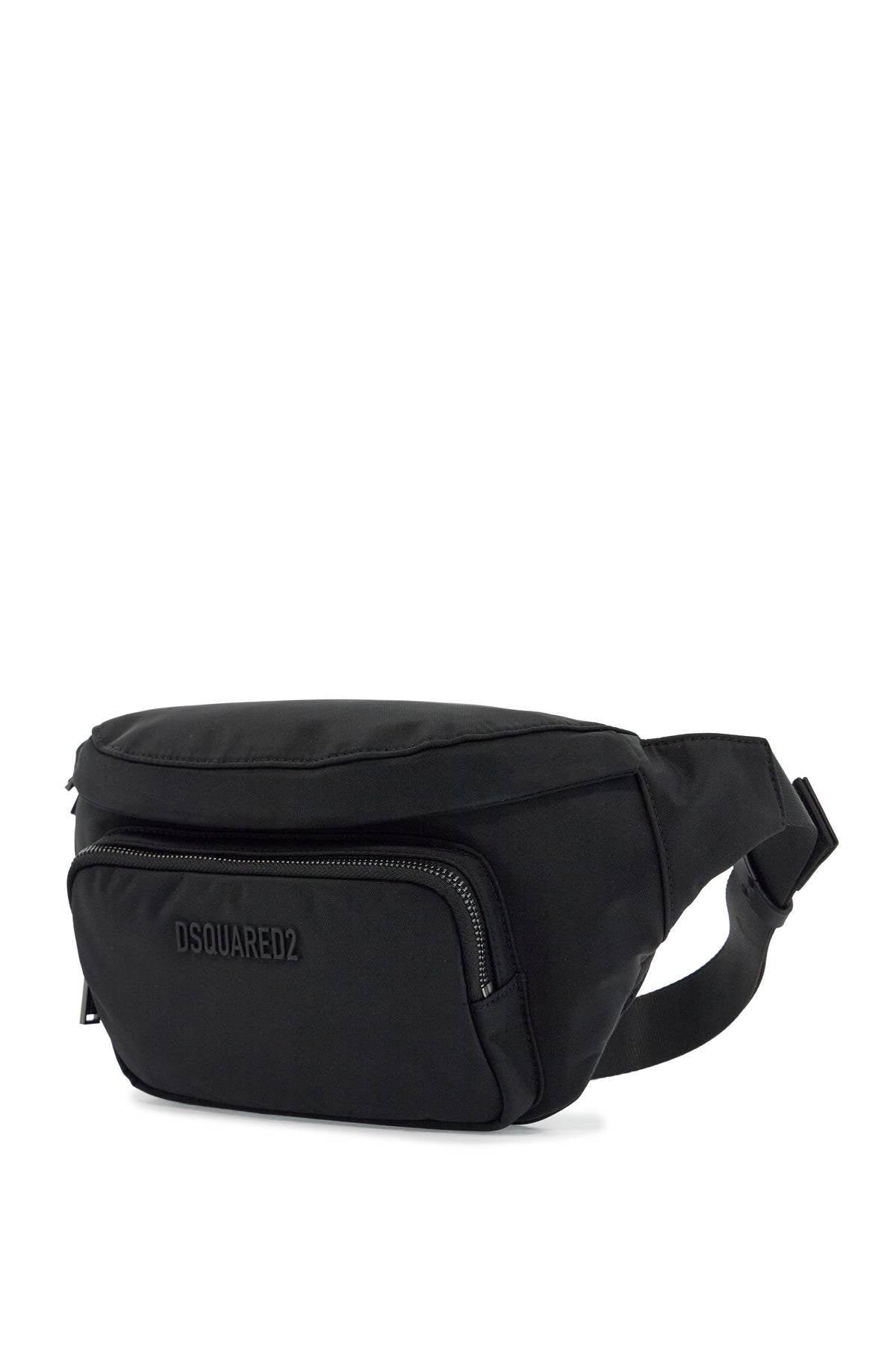 Dsquared2 Black Belt Bag In Polyamide With Adjustable Shoulder Strap