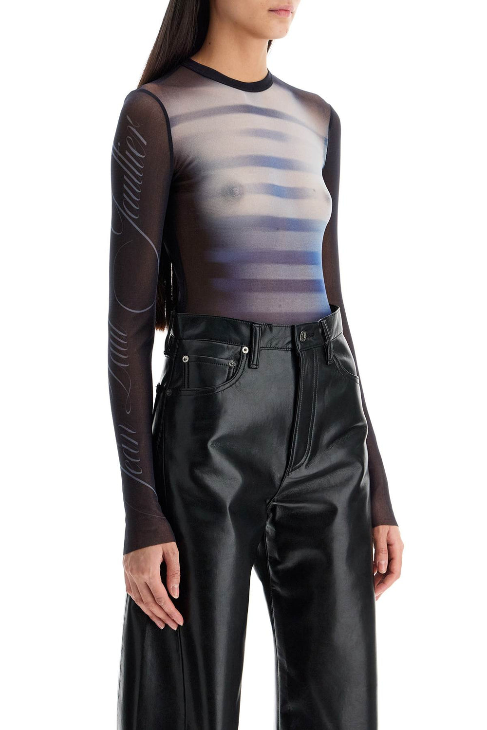 JEAN PAUL GAULTIER Printed Mesh Body Suit