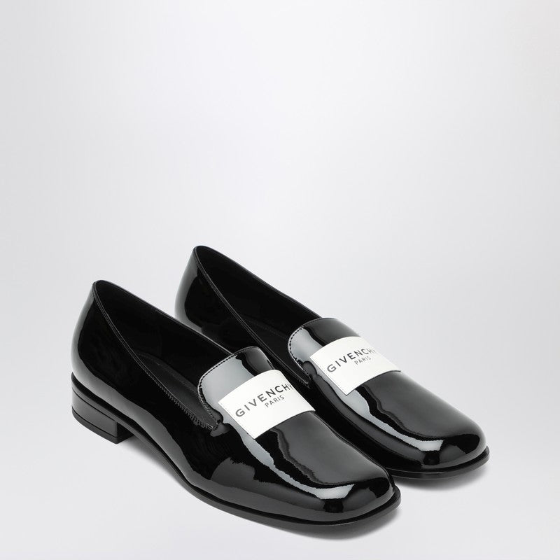 Givenchy Black Patent Leather Tuxedo Loafers