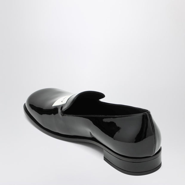 Givenchy Black Patent Leather Tuxedo Loafers
