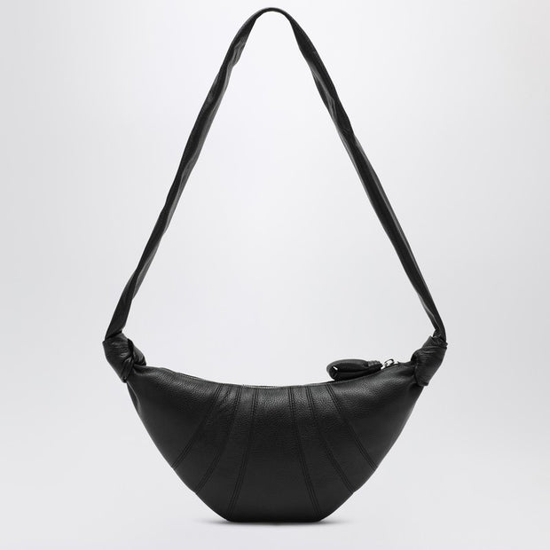 LEMAIRE Small Croissant Bag In Black Leather