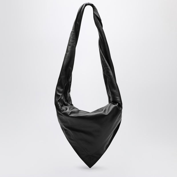 LEMAIRE Scarf Bag In Black/brown Leather