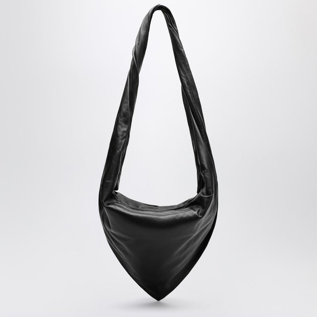 LEMAIRE Scarf Bag In Black/brown Leather