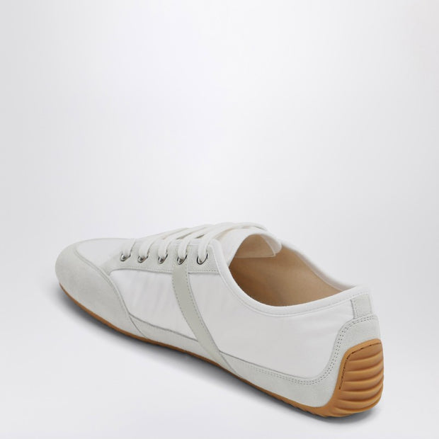 Givenchy White Silm Sneakers In Nylon And Suede