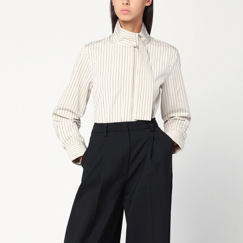 Patou Striped Shirt With Scarf Collar