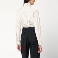 Patou Striped Shirt With Scarf Collar