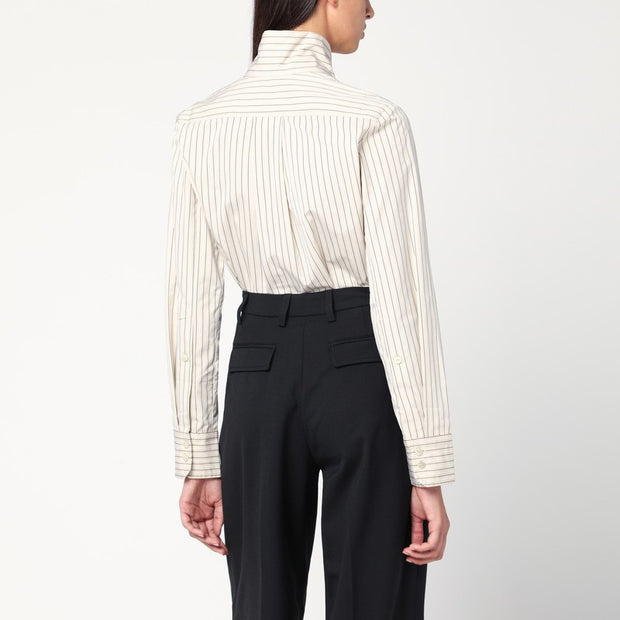 Patou Striped Shirt With Scarf Collar