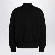 Givenchy Black Leather Bomber Jacket With Wool Sleeves