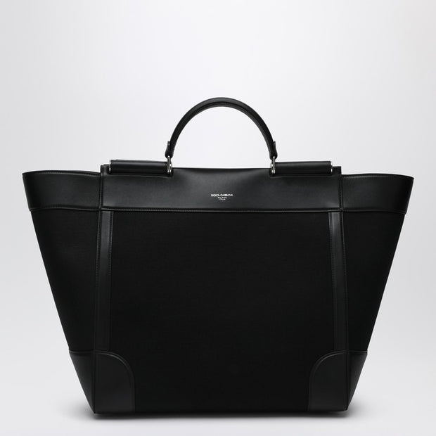 Dolce & Gabbana Dolce&Gabbana Black Fabric And Leather Tote Bag