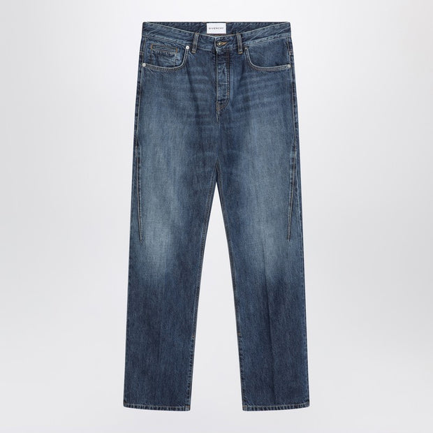 Givenchy Straight Jeans Dark Blue Washed Effect