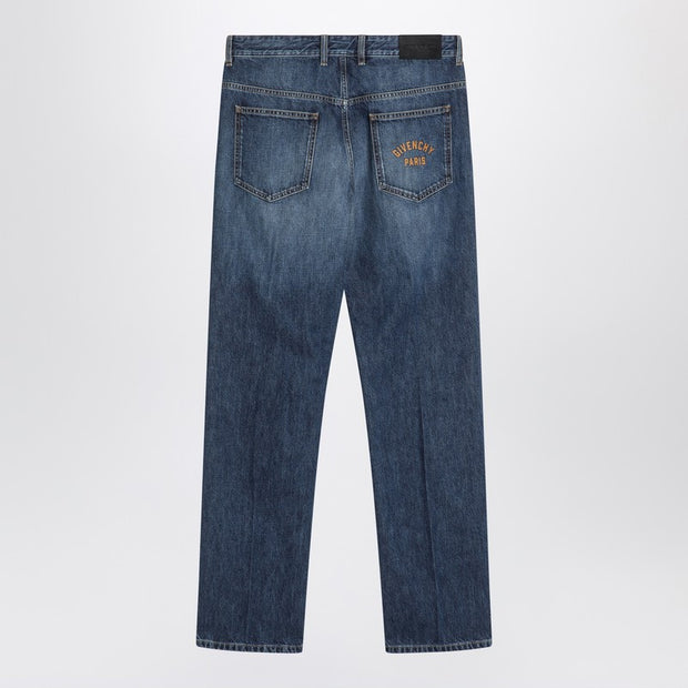 Givenchy Straight Jeans Dark Blue Washed Effect