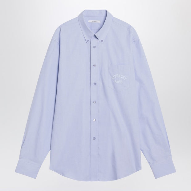 Givenchy Light Blue Button-down Shirt In Cotton