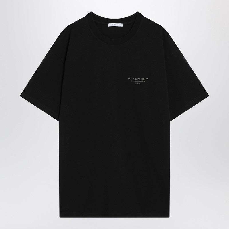 Givenchy Black Cotton T-shirt With Logo