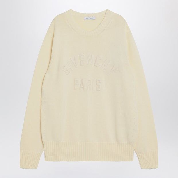 Givenchy Sweater Écru In Cotton With Logo