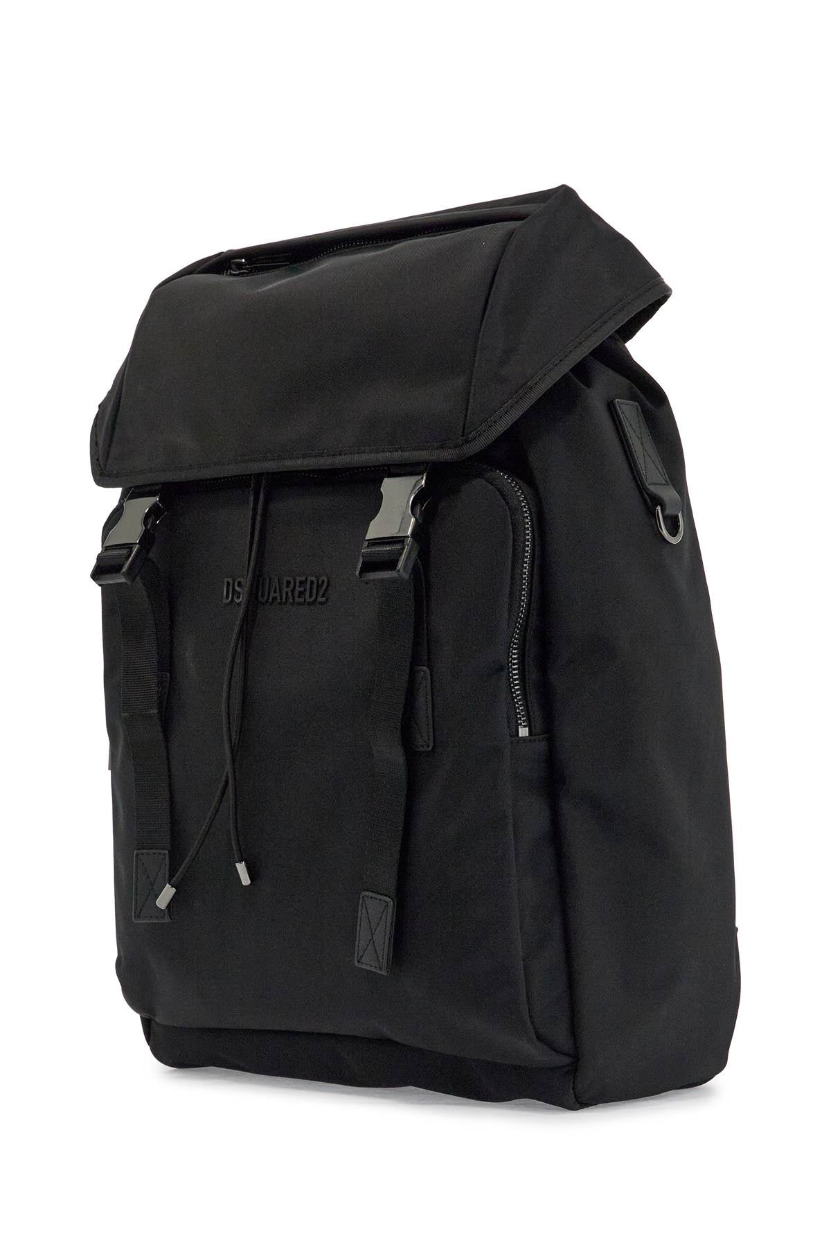 Dsquared2 Black Nylon Laptop Backpack