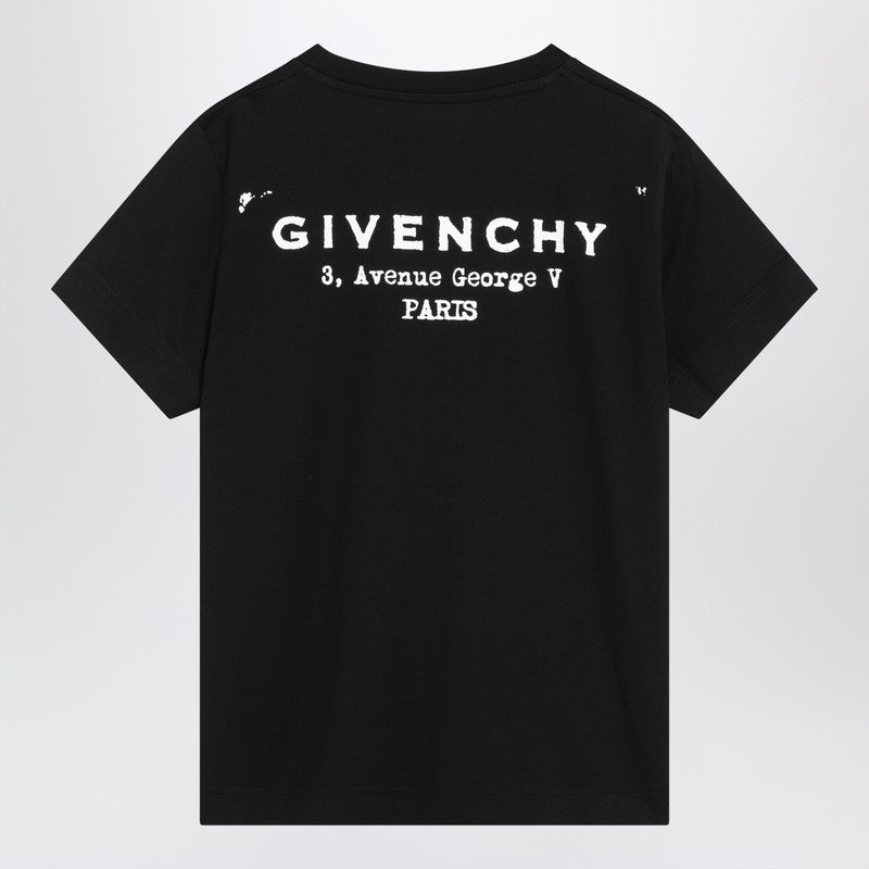 Givenchy Black Cotton T-shirt With Logo