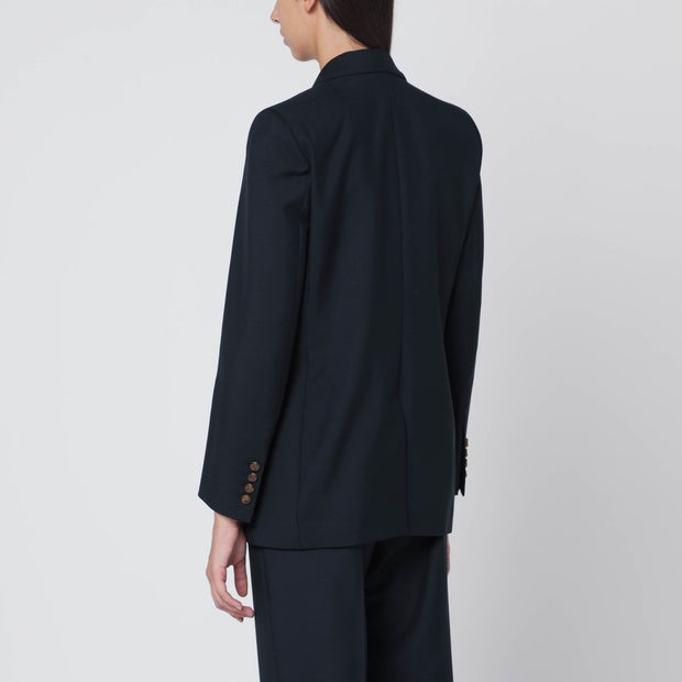 Blazé Milano Navy Blue Wool And Mohair Blazer First Class