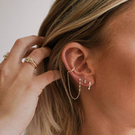 Zoe Lev Diamond Baguette Stud Earrings