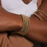 Zoe Lev 4mm Gold Bead Bracelet