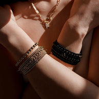 Zoe Lev 4mm Black Onyx Bead Bracelet