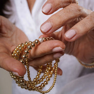 Zoe Lev 5mm Gold Bead Bracelet