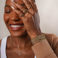 Zoe Lev 5mm Gold Bead Bracelet